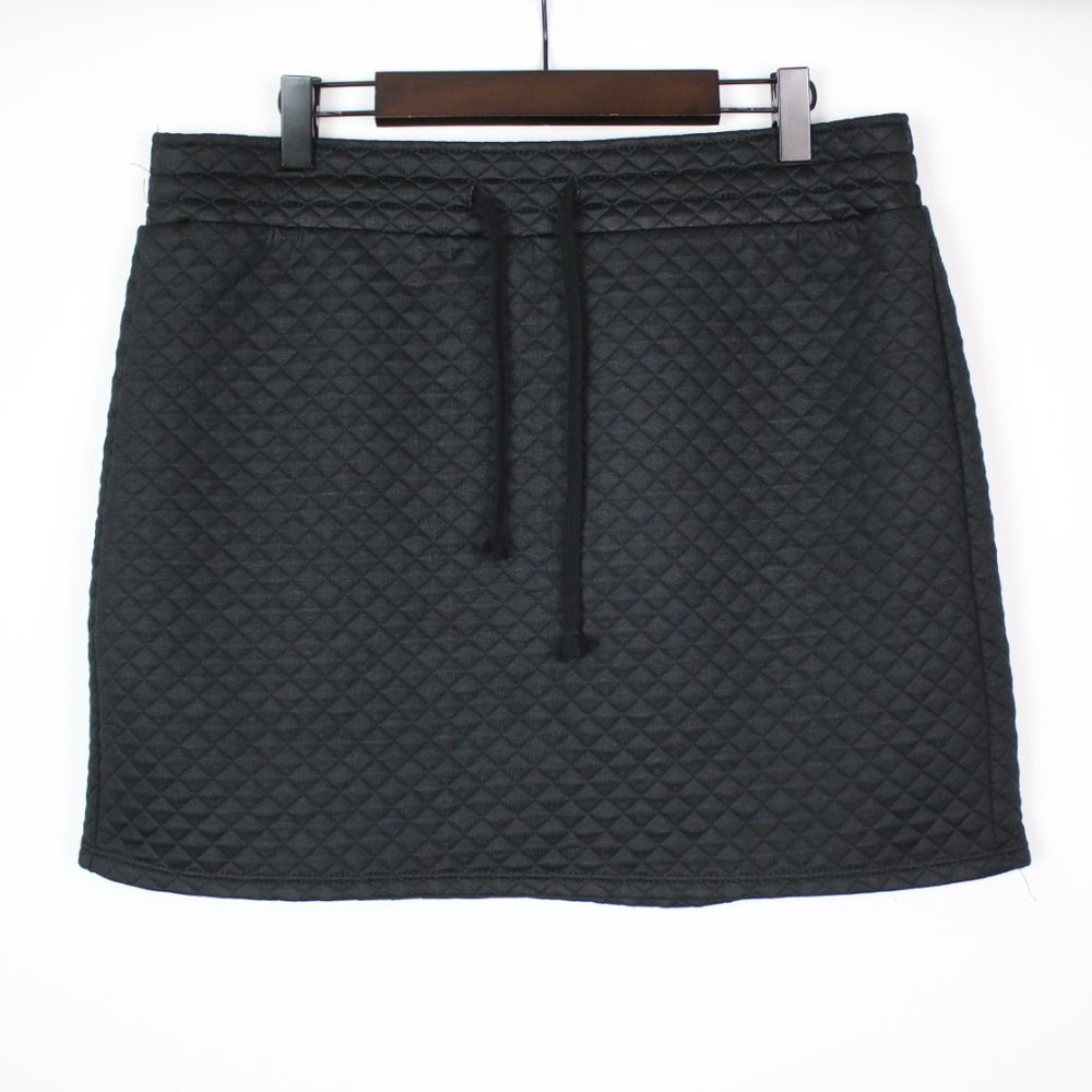 Fabletics Black Quilted Mini Skirt